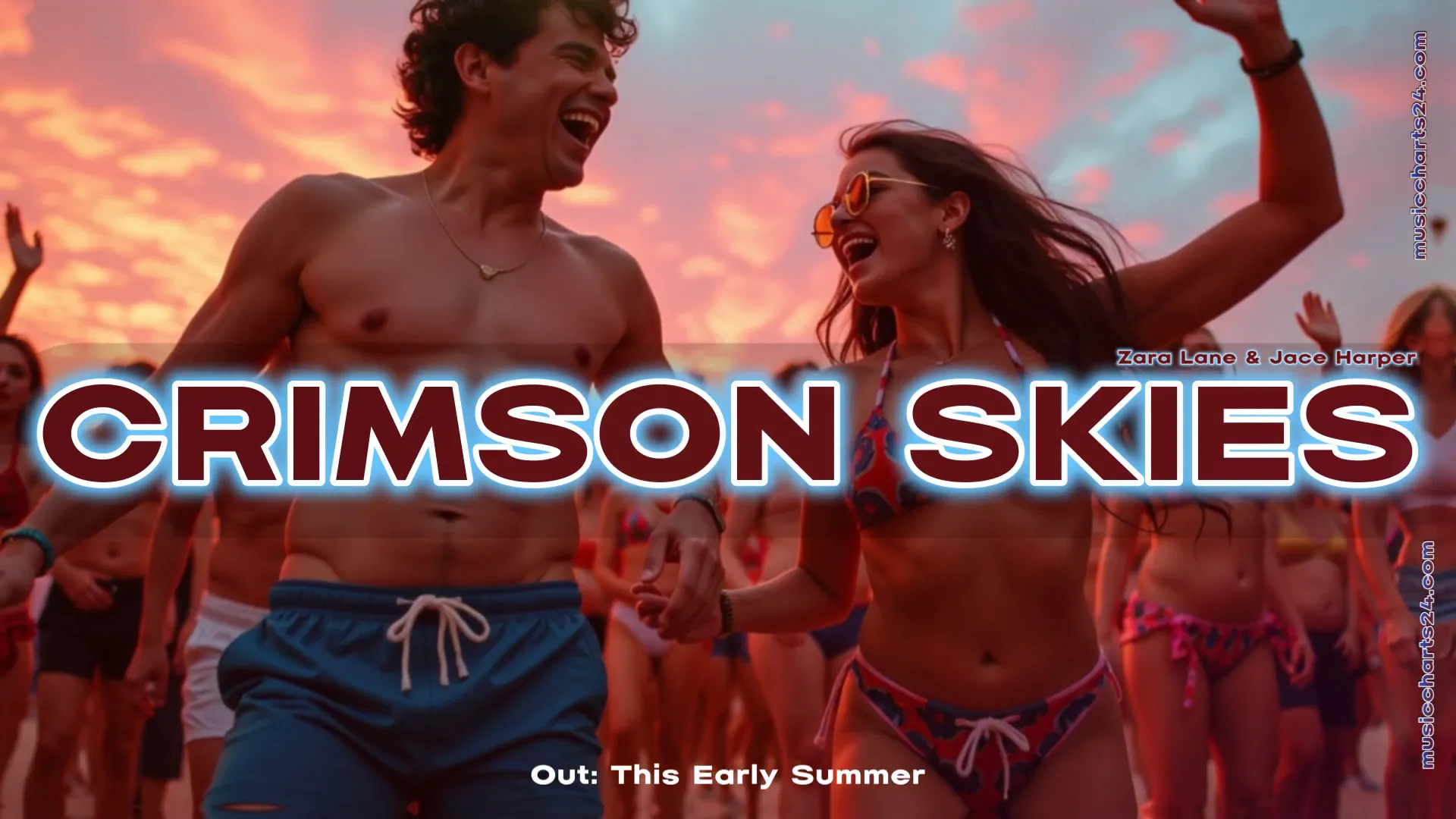 Scene from the music video showcasing vibrant summer adventures